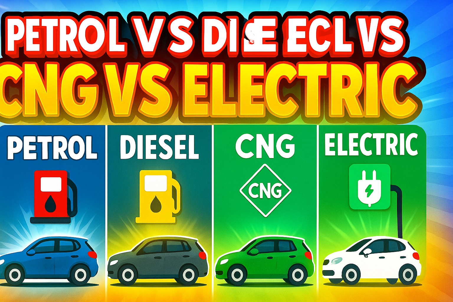 Petrol vs Diesel vs CNG vs Electric Cars: Running Cost & Mileage Comparison in India